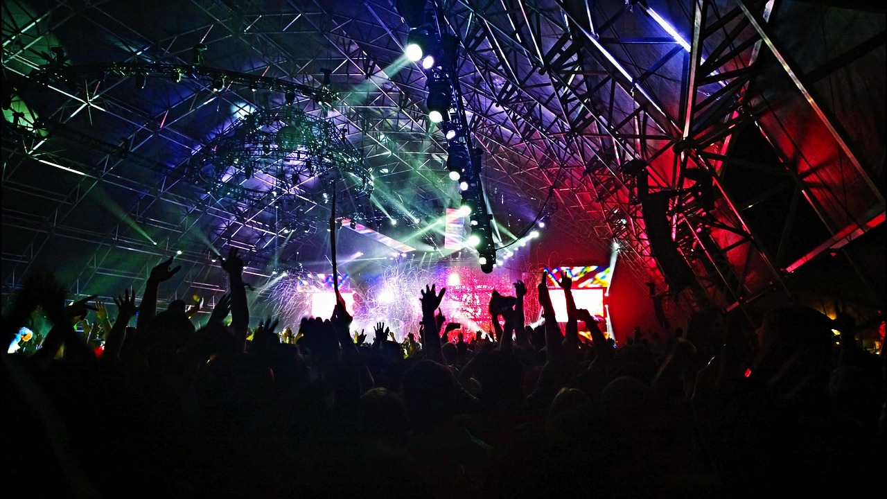 Crowd enjoying live performance